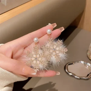 frosted blush earrings